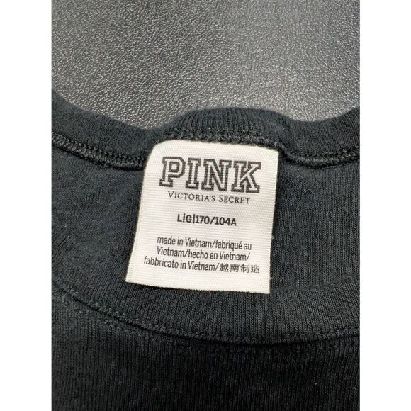 Victoria's Secret PINK SHORT SLEEVE CROP TEE LARGE - Picture 4 of 6